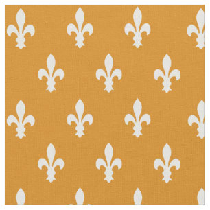Marigold Victoriaans Fleur de Lys Fabric Stof