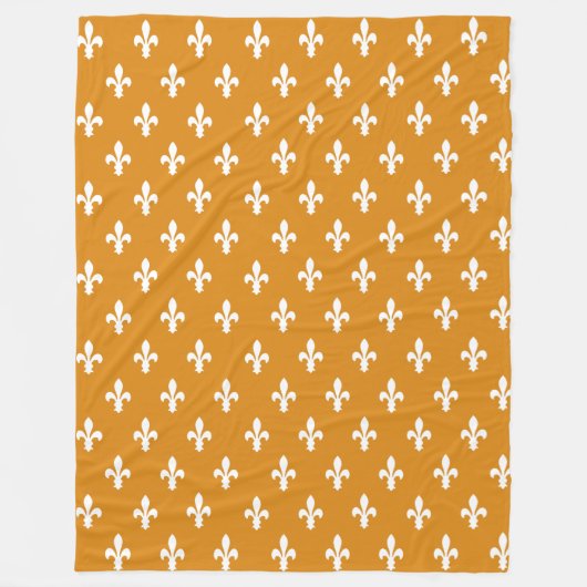 Marigold Victoriaans Fleur de Lys Fleece Deken (Voorkant)