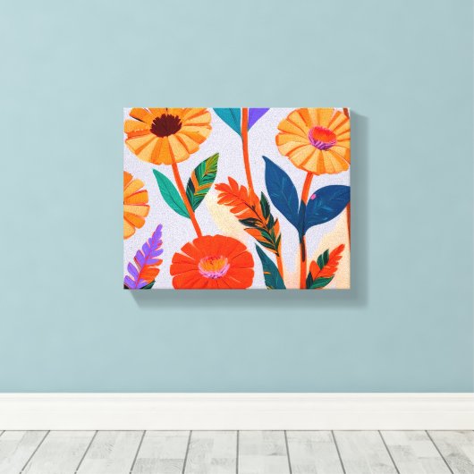 Marigold-viering Canvas Afdruk (Insitu (Houten vloer))