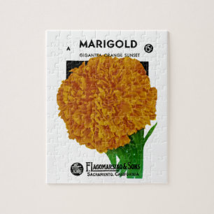 Marigold Vintage Seed Packet Legpuzzel