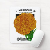 Marigold Vintage Seed Packet Muismat (Met muis)