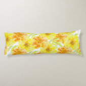 Marigolds aquarelle art motif long corps coussin (Dos)