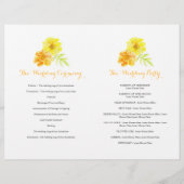 Marigolds aquarelle jaune grand programme de maria (Dos)