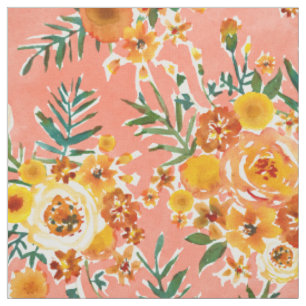 MARIGOLDS GARDEN Happy Floral Stof