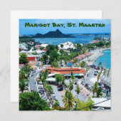 Marigot Bay, carte de note St. Maarten (Devant / Derrière)
