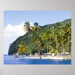 Marigot Bay, Saint Lucia, Caribisch gebied Poster