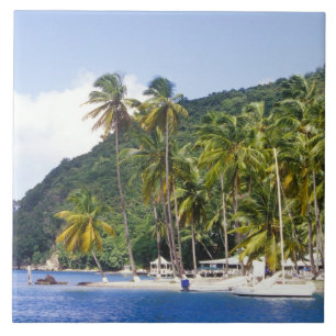 Marigot Bay, St. Lucia, Caribisch gebied Tegeltje