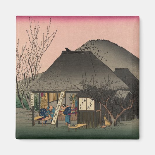 Mariko, 53 stations van de Tokaido Road, Hiroshige Magneet (Voorkant)
