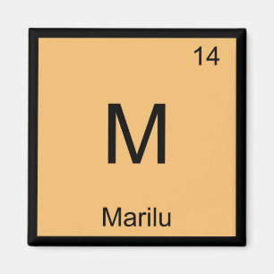 Marilu Naam Chemie Element Periodiek Systeem Magneet
