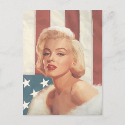 Marilyn Flag Briefkaart (Voorkant)