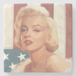 Marilyn Flag Stenen Onderzetter