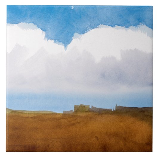 Marilyn Holmes Ceramic Tile "Study of Clouds" Tegeltje (Voorkant)