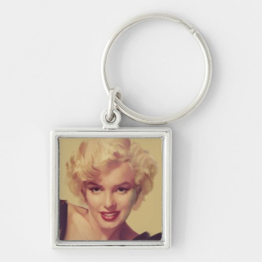 Marilyn in Black Sleutelhanger (Voorkant)