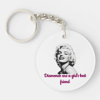  Marilyn Monroe "Diamonds" Quote Sleutelhanger