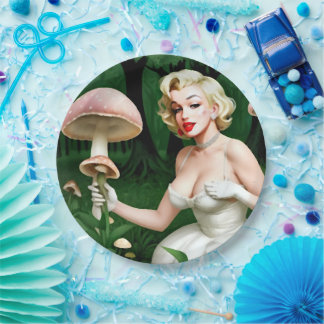 Marilyn Monroe Magische Paddenstoelenfeest Papieren Bordje