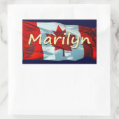 MARILYN Nom et drapeau canadien Stickers personnel (Sac)