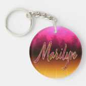 Marilyn Prénom Golden rose Porte-clés (Devant)