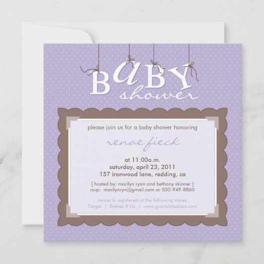 marilyn ryan :: INVITATIONS BABY SHOWERS (Devant)