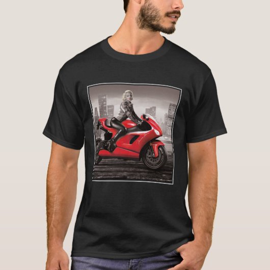 Marilyn's motor t-shirt (Voorkant)