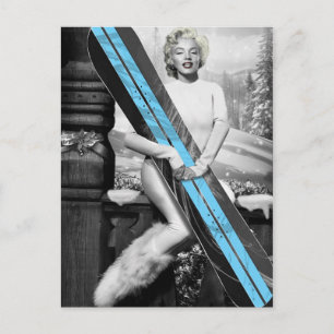 Marilyn's Snowboard Briefkaart