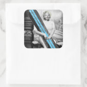 Marilyn's Snowboard Vierkante Sticker (Tas)