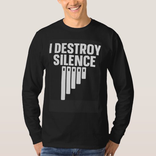 Marimba Instrument I Destroy Silence T-shirt (Voorkant)
