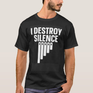 Marimba instrument I vernietigen stilte T-shirt