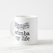 Marimba is mijn leven koffiemok (Voorkant links)
