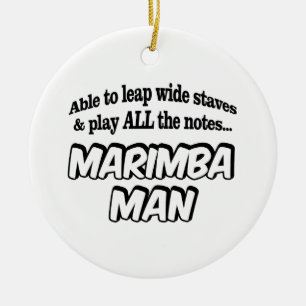 Marimba Man - Muziek superheld Keramisch Ornament