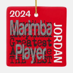 Marimba Player Extraordinaire CUSTOM Keramisch Ornament