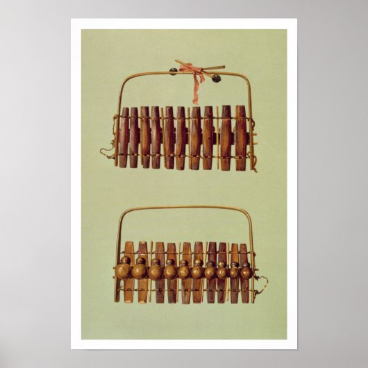 Marimba, voor- en achteruitzichten, Zuid-Afrika, v Poster (Voorkant)