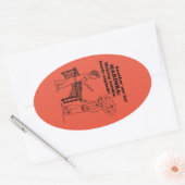 Marimba Zombie Explode Oval Sticker (Envelop)