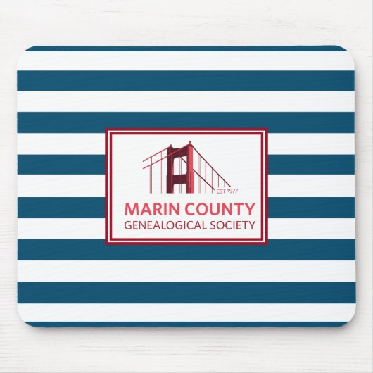 Marin County Genealogy Logo Muismat (Voorkant)