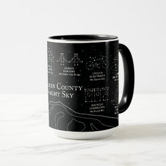 Marin County Night Sky 15 oz. mok zwart