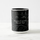 Marin County Night Sky 15 oz. mug black (Centre)