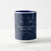 Marin County Night Sky 15 oz mug blue (Centre)