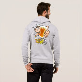 Marin Ivre | Sweat à capuche zippé Hommes (Dos entier)