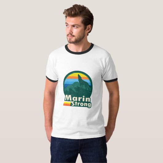 Marin Strong Mannen Ringer Tshirt (Voorkant volledig)