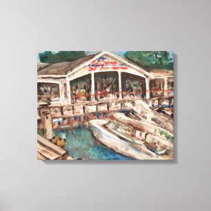 "Marina at Western Bay" Kelley's Island, Ohio Canvas Afdruk