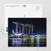 Marina Bay, Singapore 's nachts Briefkaart (Voorkant / Achterkant)