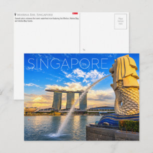 Marina Bay, Singapour Carte Postale de Voyage