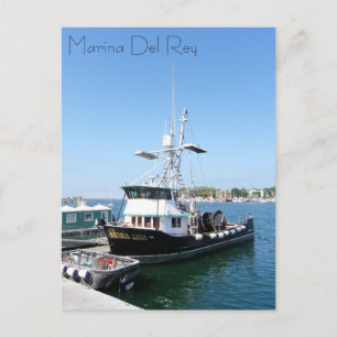 Marina Del Rey Boat Briefkaart! Briefkaart