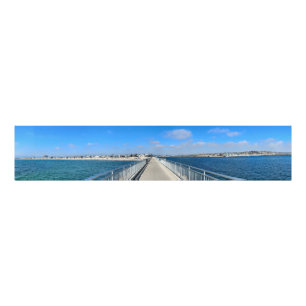Marina Del Rey, CA - Strand / Kanaal Split Foto Afdruk