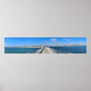 Marina Del Rey, CA - Strand / Kanaal Split Poster