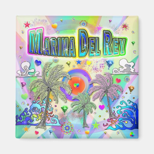 Marina Del Rey Deep Dream Magnet (Devant)
