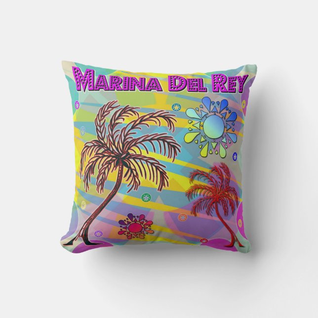 Marina Del Rey Happy en Hope Pillow Kussen (Voorkant)