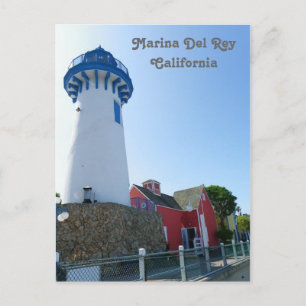 Marina Del Rey Lighthouse Briefkaart! Briefkaart