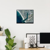 Marina del Rey Los Angeles, CA affiche satellite (Bureau à domicile)