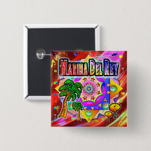 Marina Del Rey Tropische Friends Button