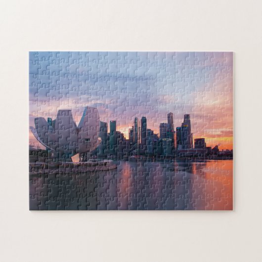 Marina en Skyline Singapore. Legpuzzel (Horizontaal)